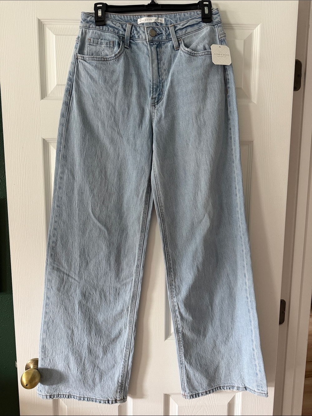 Altar'd State Light Wash Wide Leg Jeans